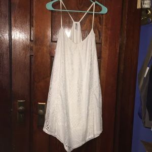 White Lace Tank Top Dress